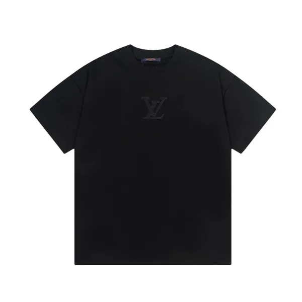 Louis Vuitton Monogram All-Over Print Black T-Shirt - 37