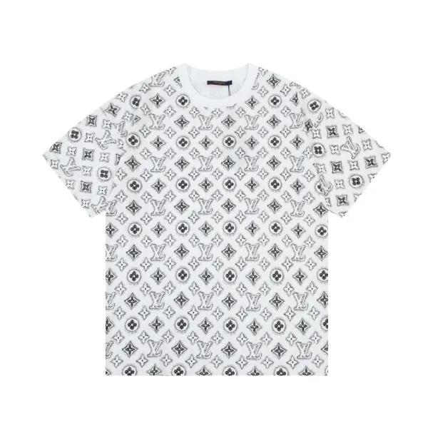 Louis Vuitton Monogram All-Over Print Black T-Shirt - 57