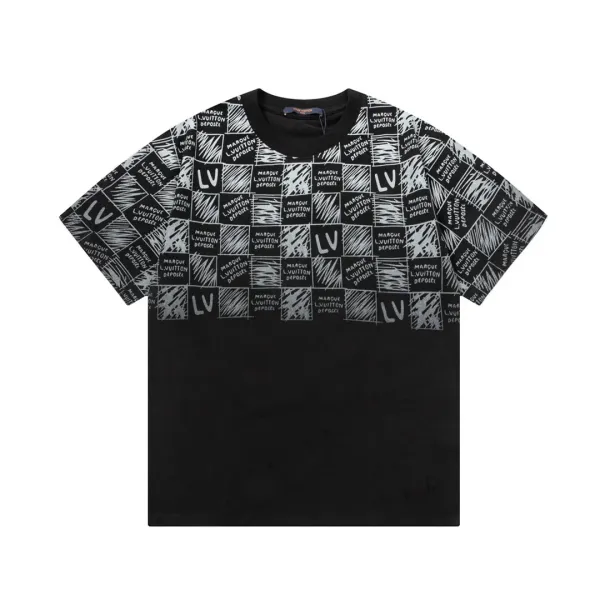 Louis Vuitton Monogram All-Over Print Black T-Shirt - 45
