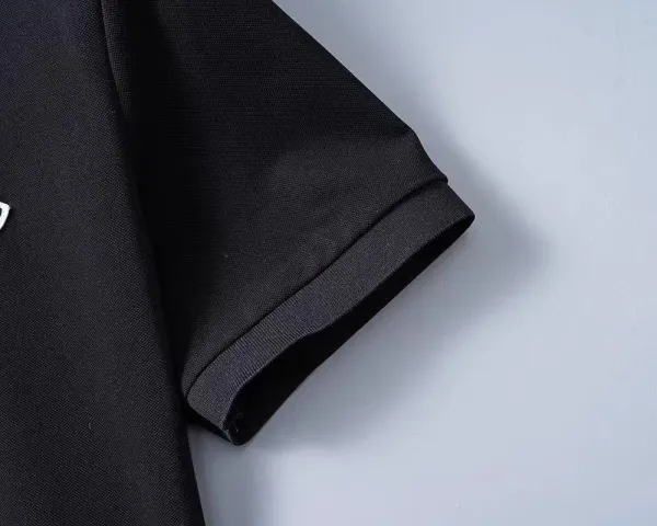 Moncler Logo Collar Black Polo - 16