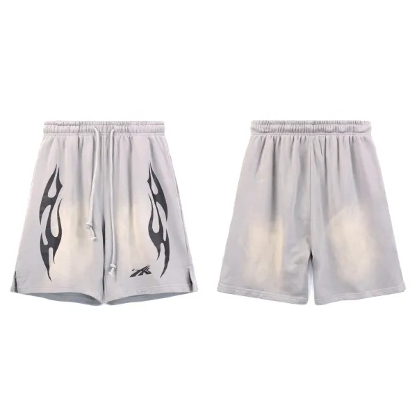 Hellstar Leather-Effect Shorts Royal Blue - 26