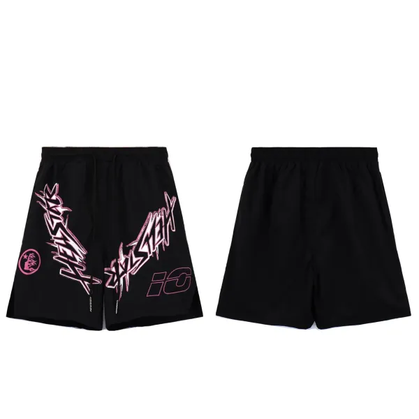 Hellstar Leather-Effect Shorts Royal Blue - 29