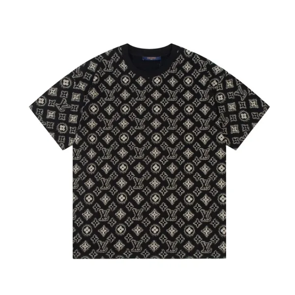 Louis Vuitton Monogram All-Over Print Black T-Shirt - 54