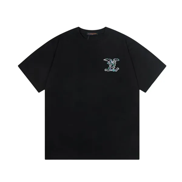 Louis Vuitton Monogram All-Over Print Black T-Shirt - 43