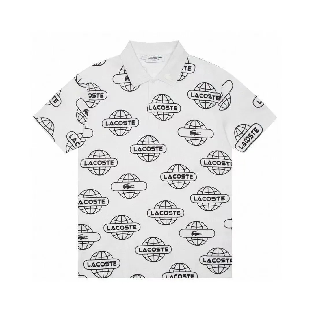 Lacoste Lacoste All-Over Print Polo Shirt White