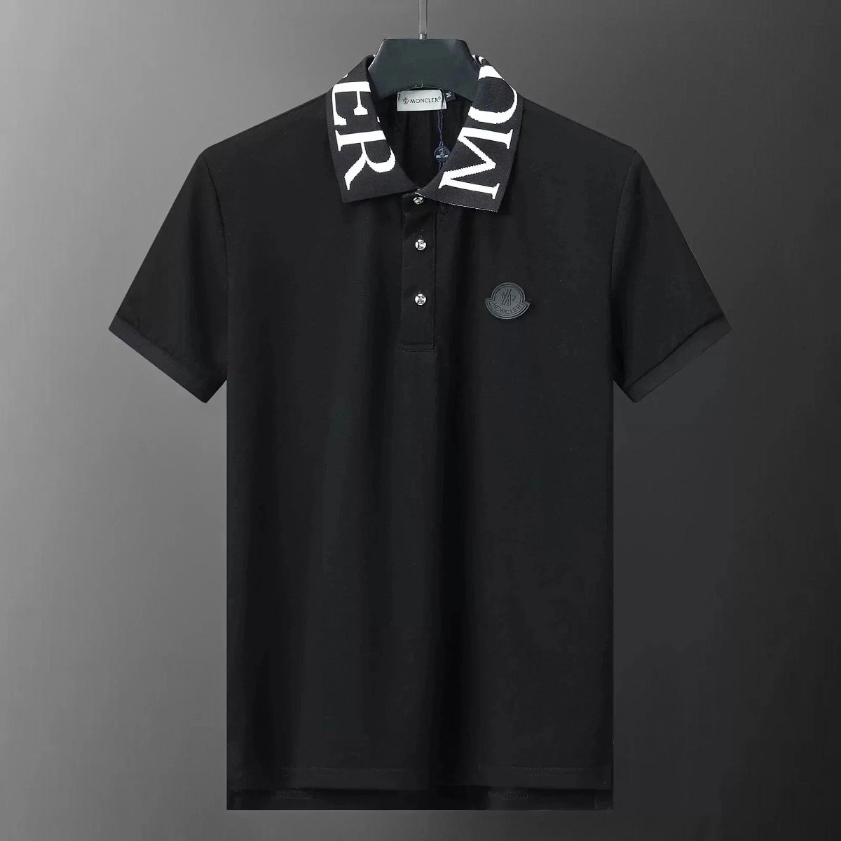 Moncler Logo Embroidered White Polo Polo Shirt product detail 2 in Litbuy spreadsheet finds