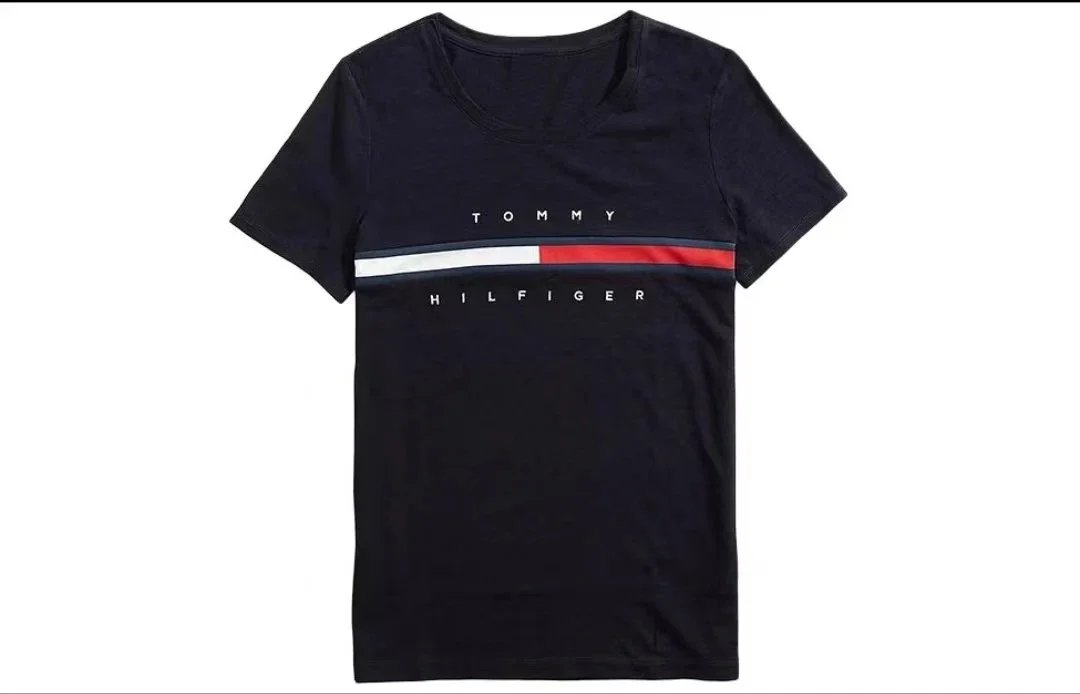 Tommy Hilfiger Stripe Logo White T-Shirt and Shorts Set - 10