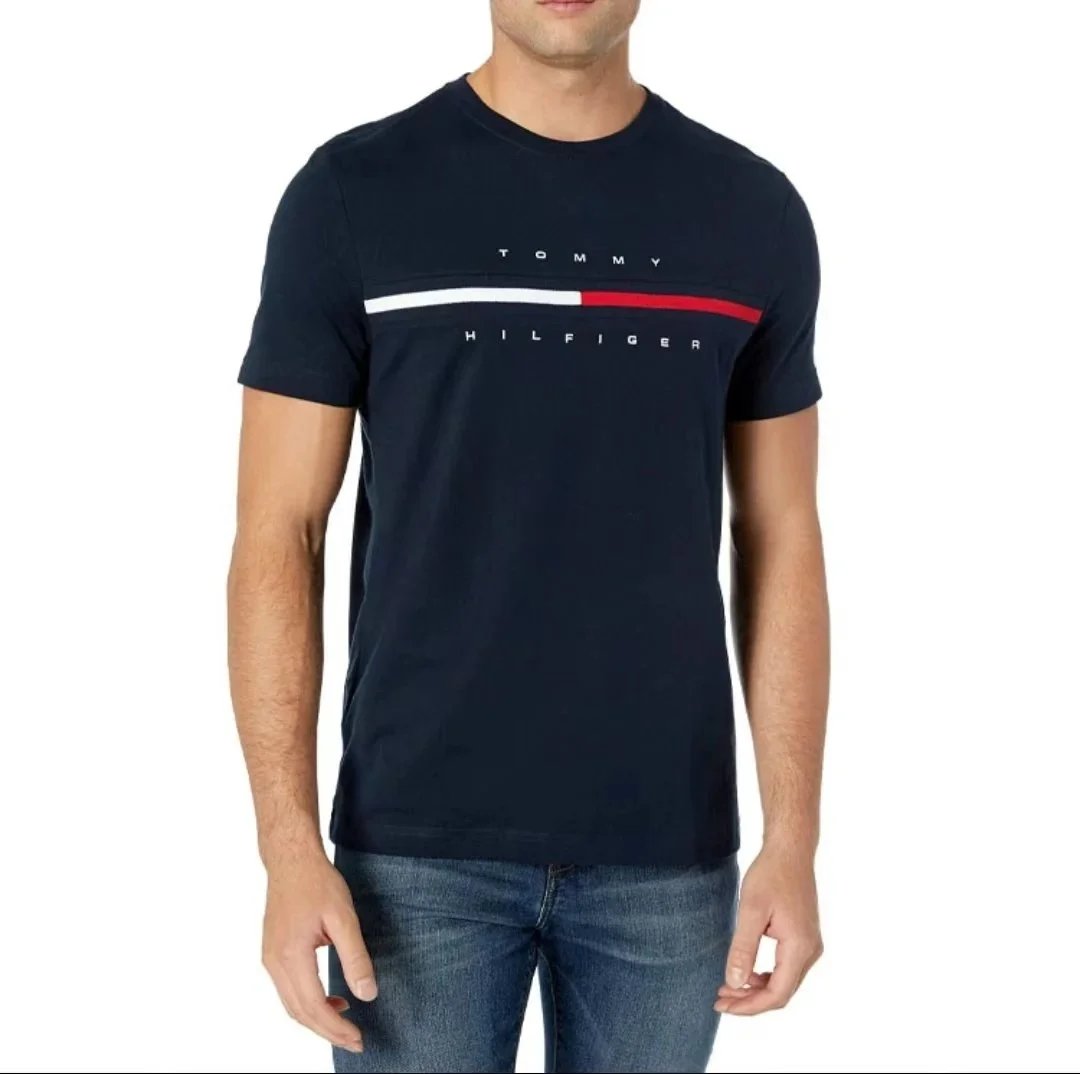 Tommy Hilfiger Stripe Logo White T-Shirt and Shorts Set - 4