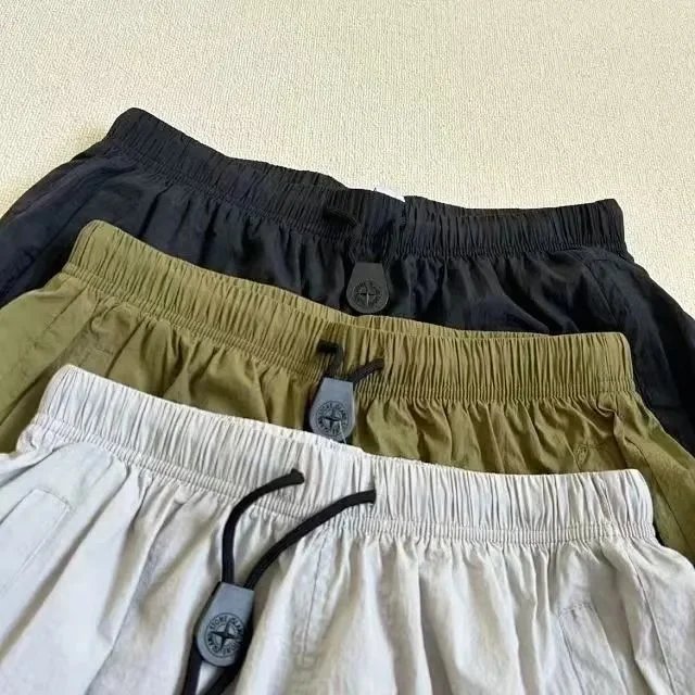 Stone Island Patchwork Velour Shorts Beige - 17