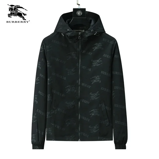 Burberry Jackets Hooded zip-up check windbreaker product detail image 7