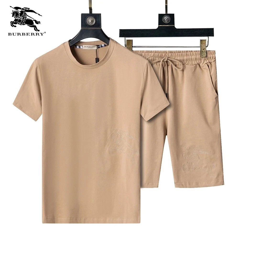 Burberry Check Print T-Shirt and Shorts Set White - 17