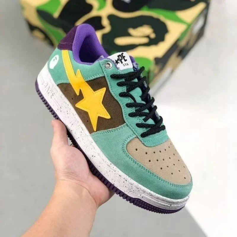 Bape Bape Sta Low #7 Suede Multi-Color