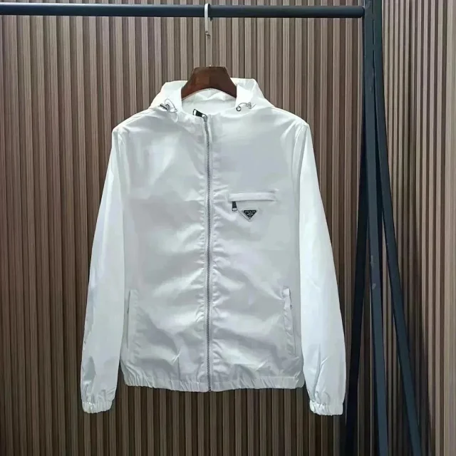 Prada Jackets Hooded zip-up windbreaker jacket product detail image 3