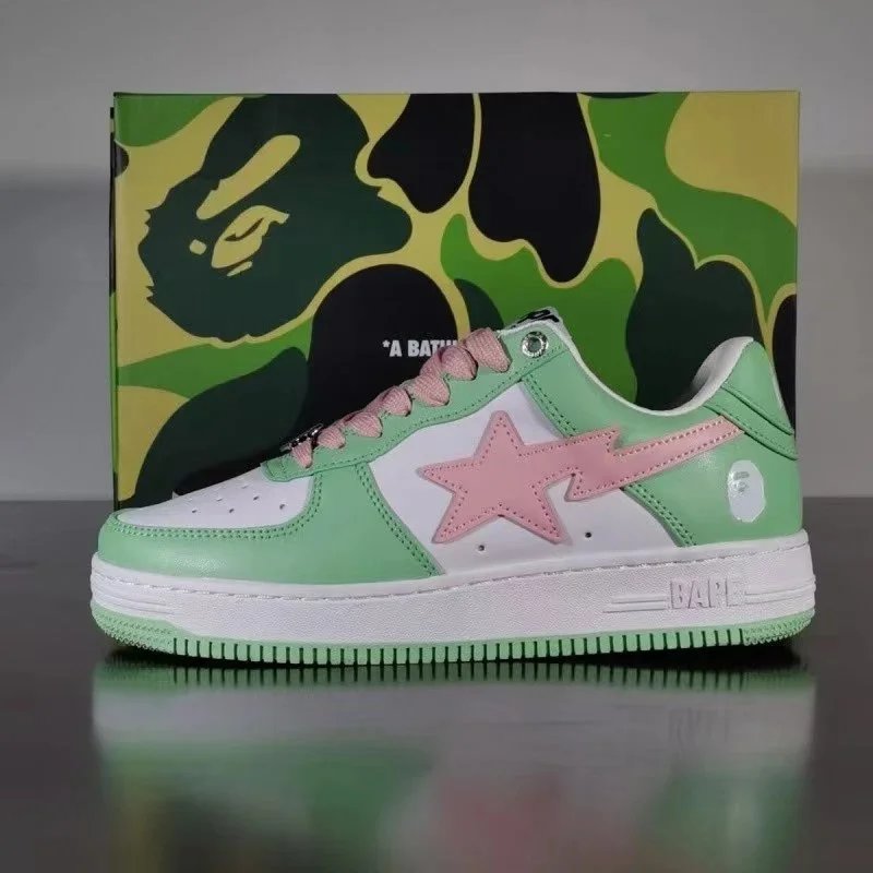 A Bathing Ape Bape Sta Low Black Patent Leather Sneakers - 15