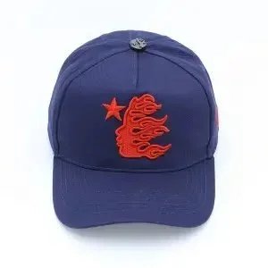 Design Trucker Cap with Star and Abstract Tree Print Black Hats - 4