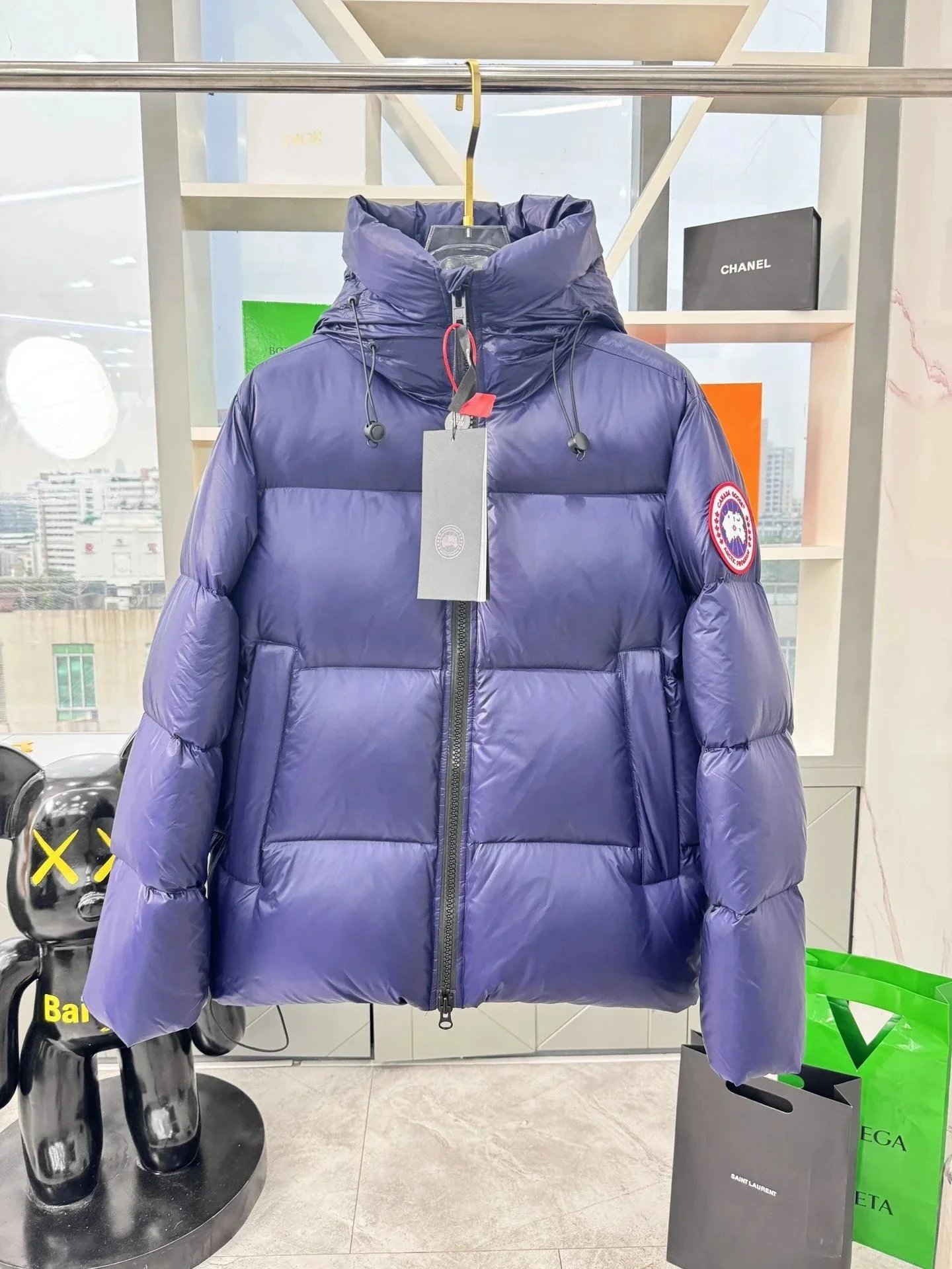 Canada Goose Lodge Down Jacket Navy Blue - 26