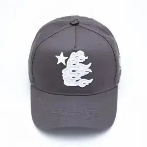 Design Trucker Cap with Star and Abstract Tree Print Black Hats - 5