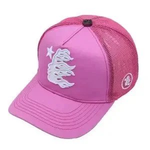 Design Trucker Cap with Star and Abstract Tree Print Black Hats - 7