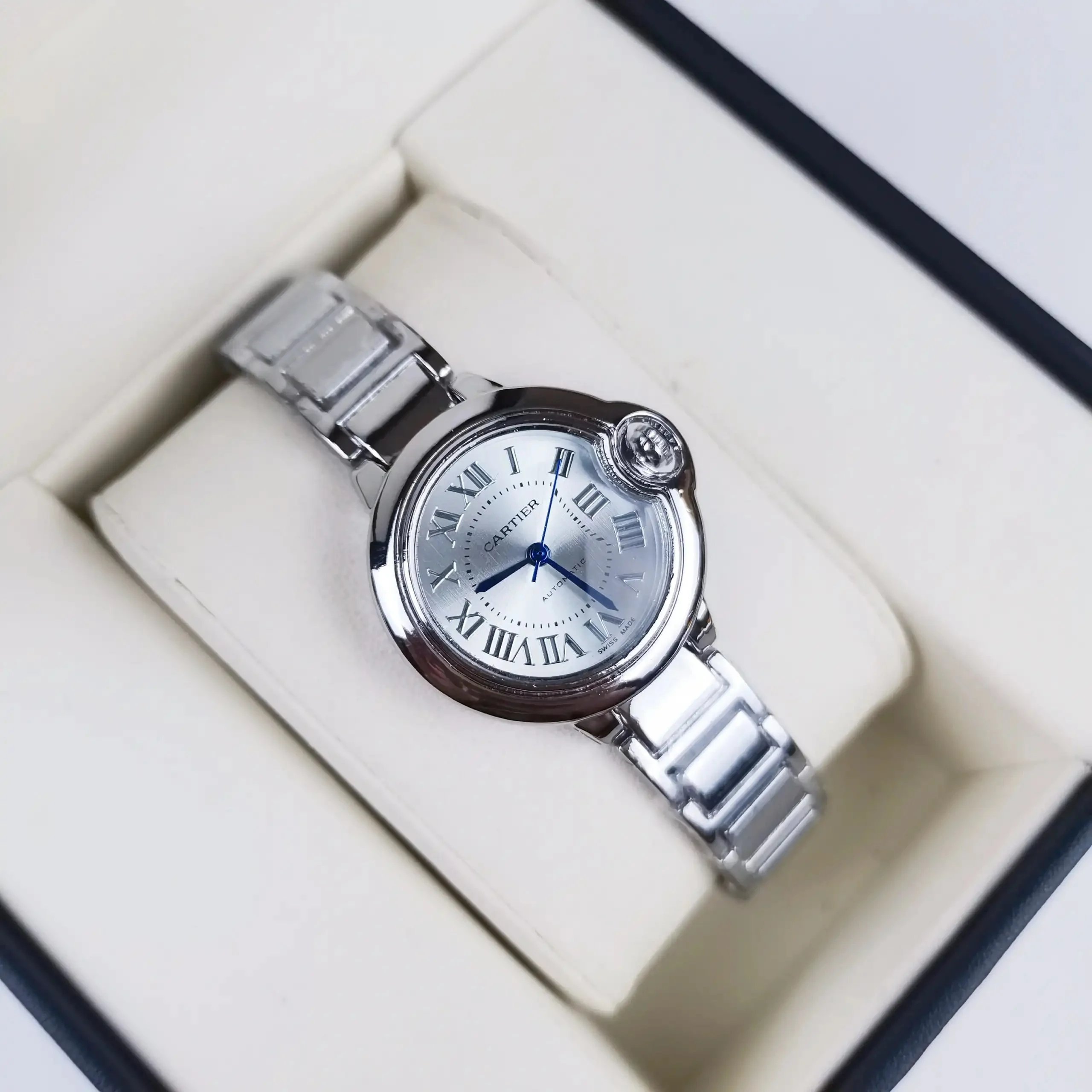 Cartier Ballon Bleu Silver Dial Steel Watch - 1