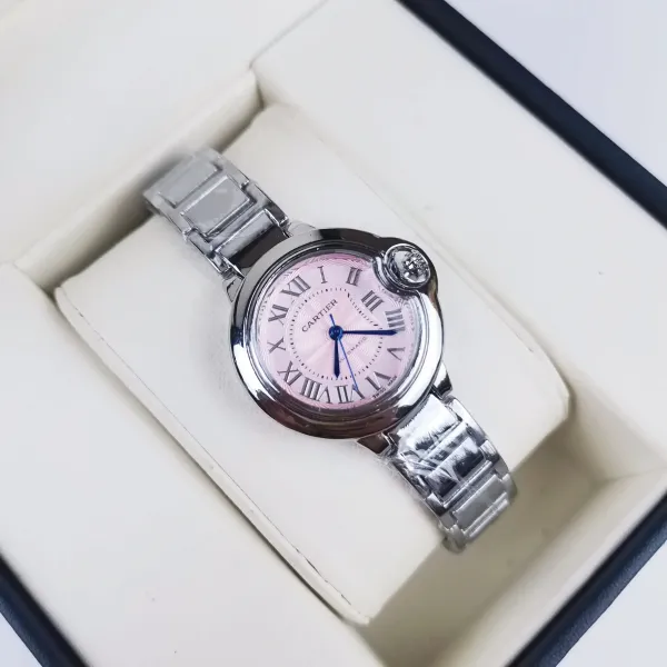 Cartier Ballon Bleu Pink Dial Steel Watch - 1