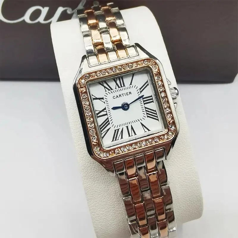 Cartier Santos-Dumont Two-Tone Diamond Bezel Watch - 1