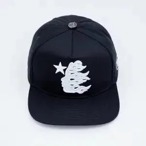 Design Trucker Cap with Star and Abstract Tree Print Black Hats - 2