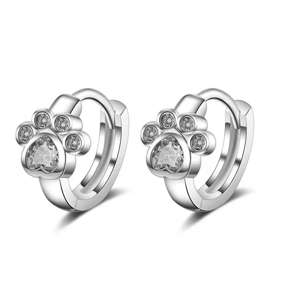 BB-19 (White Cat Print Earrings)