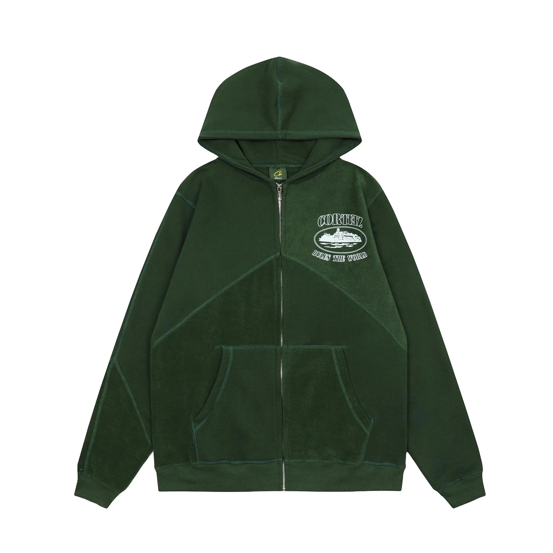 Corteiz Hoodies & Sweatshirts Rules the World graphic zip-up hoodie — BB002