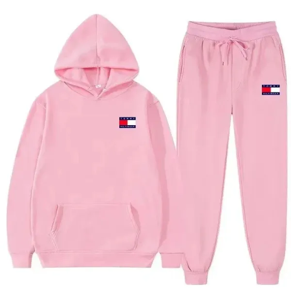 Tommy Hilfiger Logo Hoodie and Sweatpants Set Yellow - 8