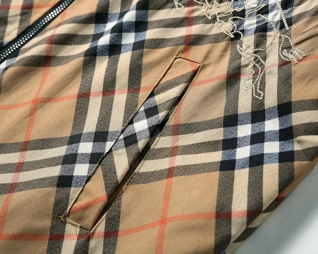 Burberry Jackets Hooded zip-up check windbreaker product detail image 29