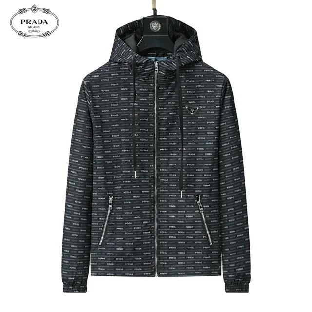 Burberry Jackets Hooded zip-up check windbreaker product detail image 11