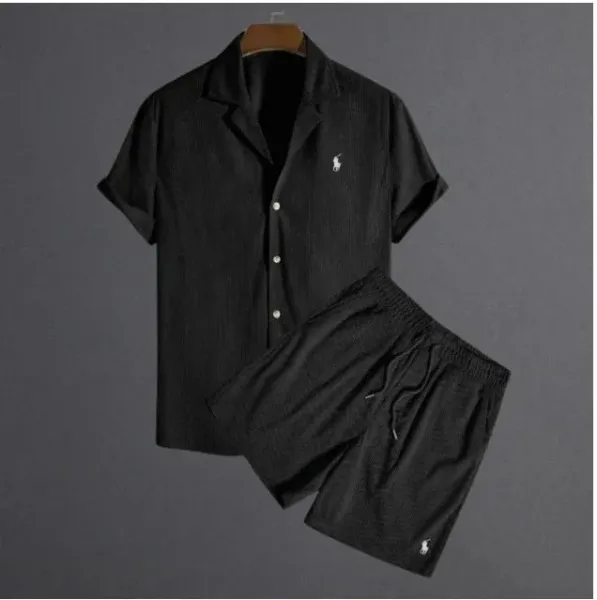 Ralph Lauren Polo Shirt and Shorts Set Black Sleepwear - 1