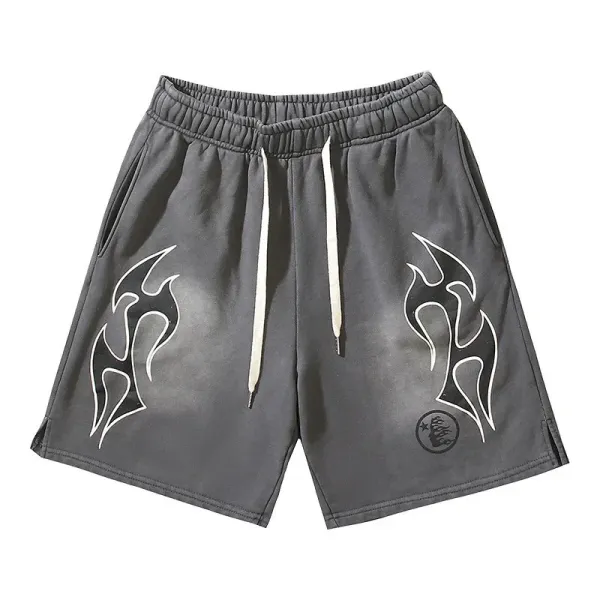 Hellstar Leather-Effect Shorts Royal Blue - 18