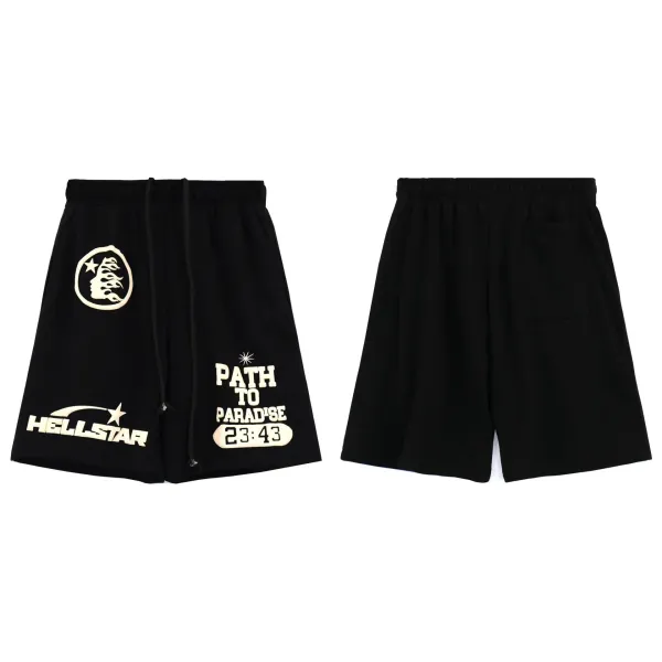 Hellstar Leather-Effect Shorts Royal Blue - 23