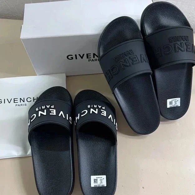 Essentials Slide Sandals Black Slippers - 6