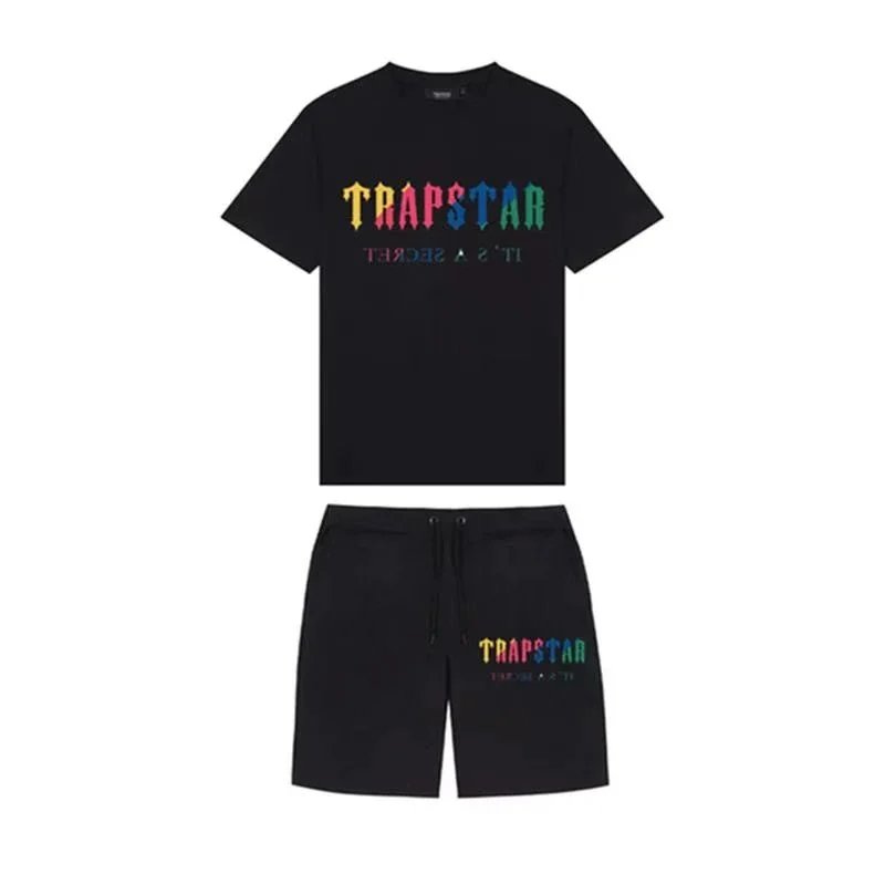 Travstar It's A Secret Graphic T-Shirt and Shorts Set Black - 12