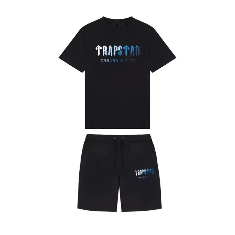 Travstar It's A Secret Graphic T-Shirt and Shorts Set Black - 13