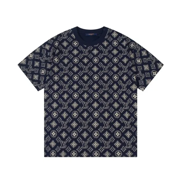 Louis Vuitton Monogram All-Over Print Black T-Shirt - 48