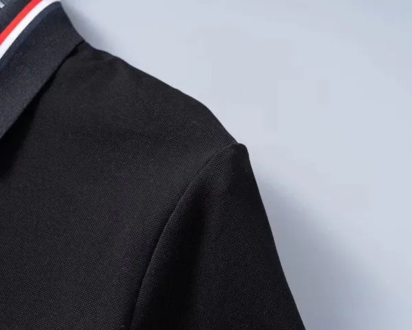 Moncler Logo Collar Black Polo - 15