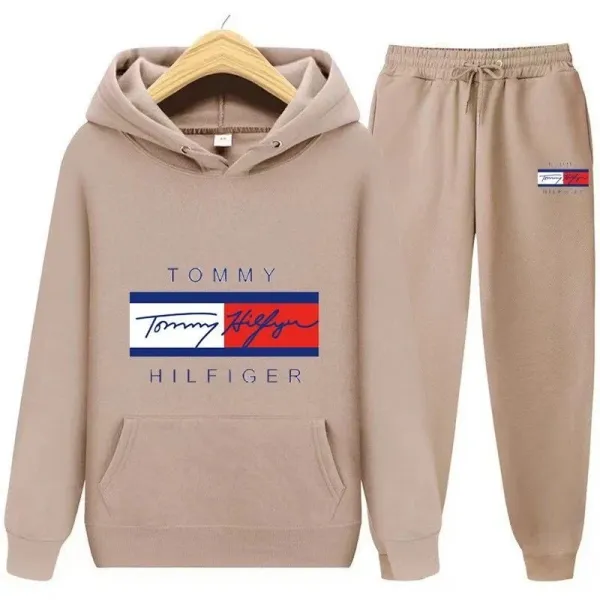 Tommy Hilfiger Logo Hoodie and Sweatpants Set Yellow - 10