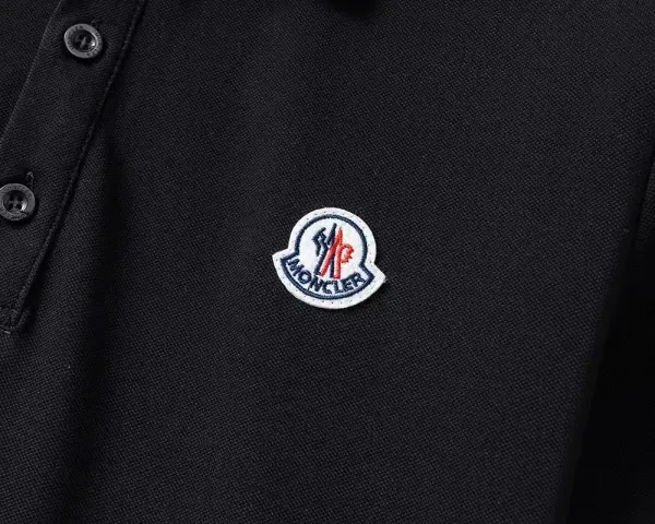 Moncler Logo Collar Black Polo - 14