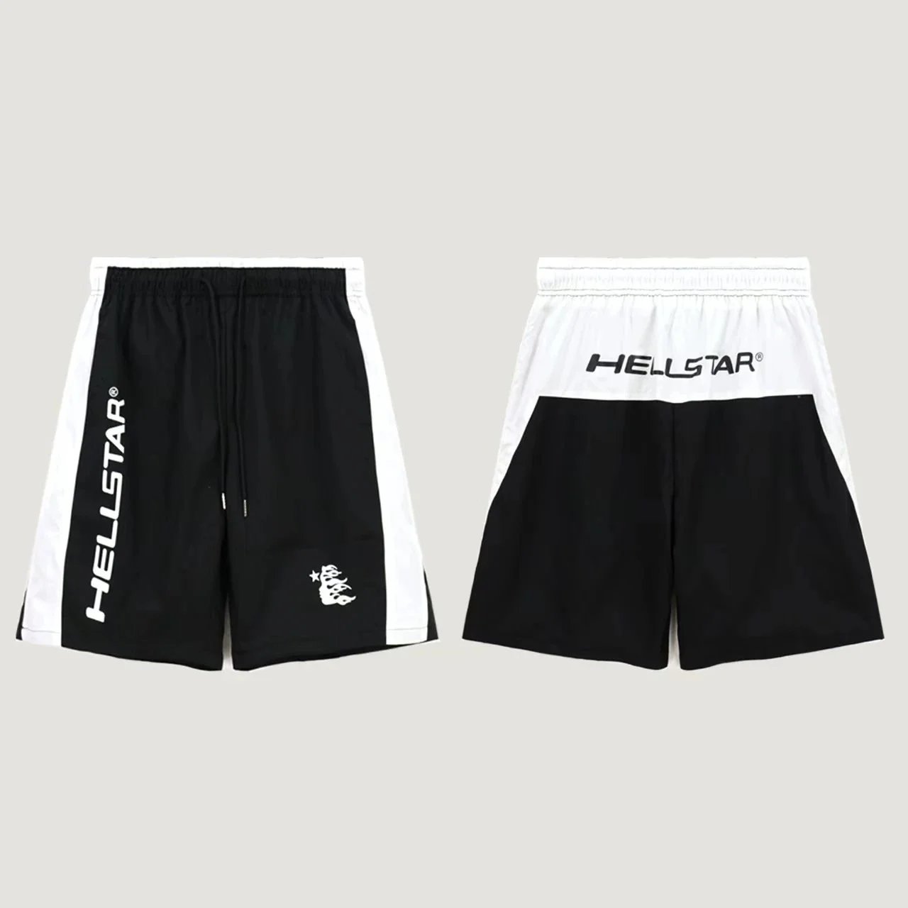 Hellstar Leather-Effect Shorts Royal Blue - 40