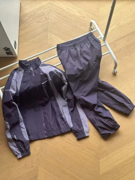 Nike Windrunner Jacket and Pants Set Black/Gray Tracksuit - 6