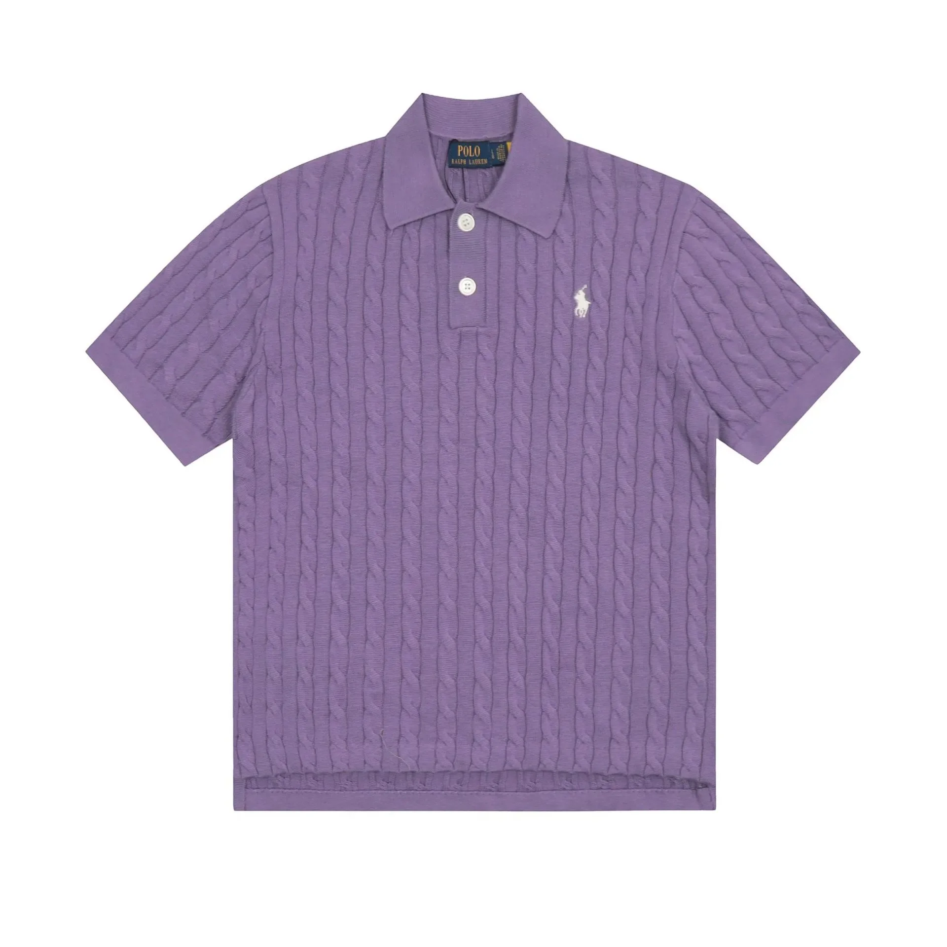 Horse label POLO lapel knitted short-sleeved small twist lapel T-shirt product image