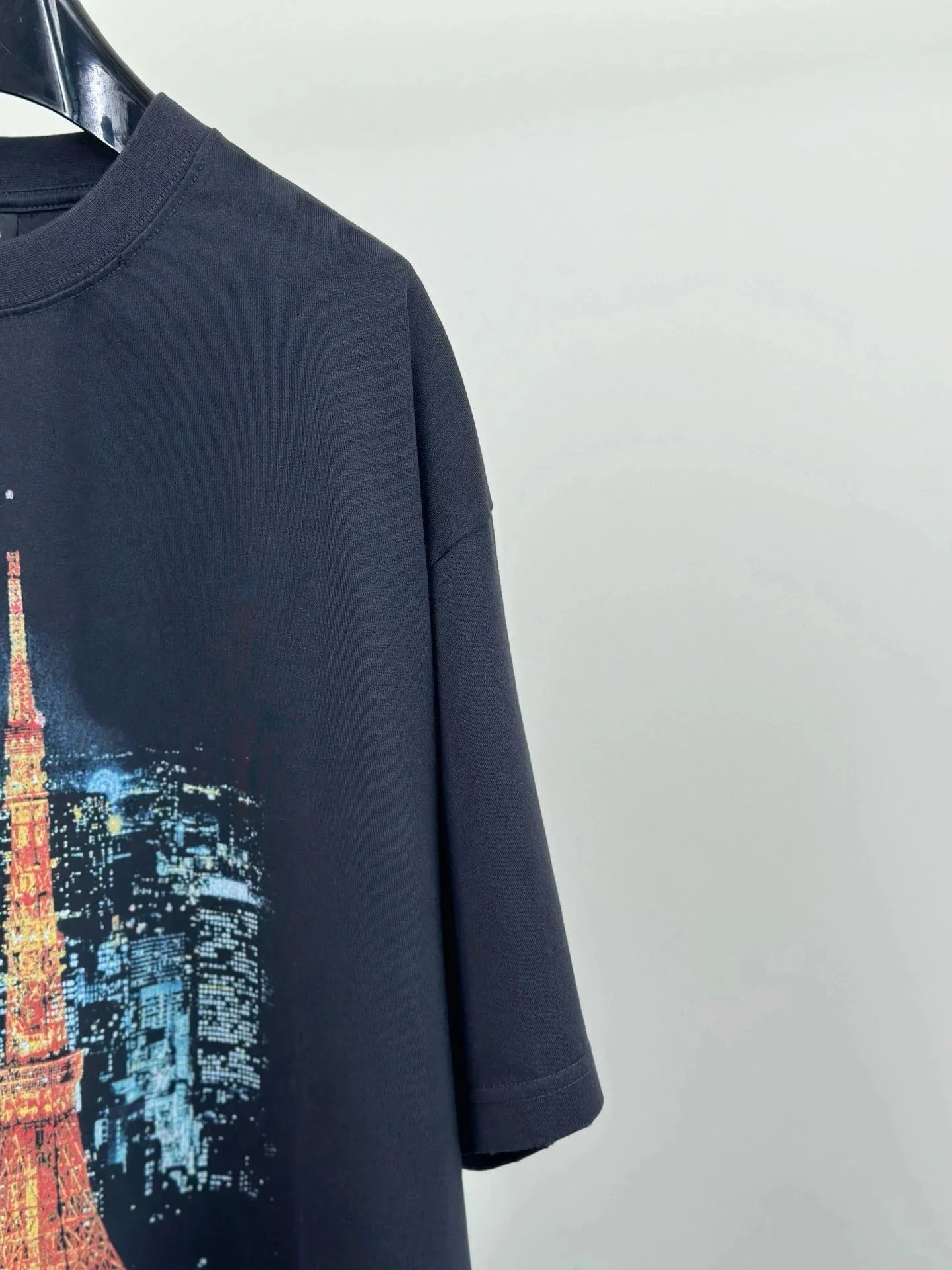 Balenciaga Tokyo Tower Graphic T-Shirt White - 7