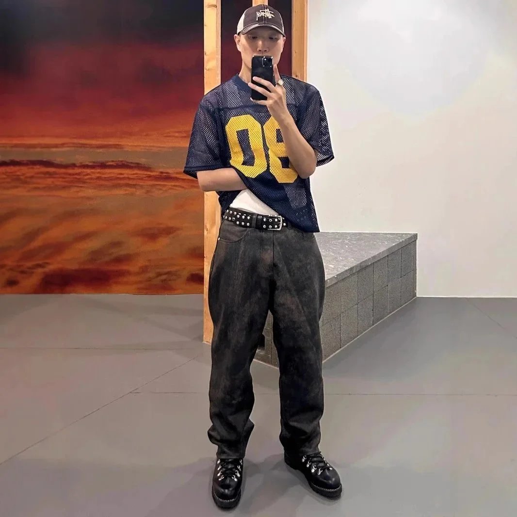 Mesh Vibe Style Oversized T-Shirt