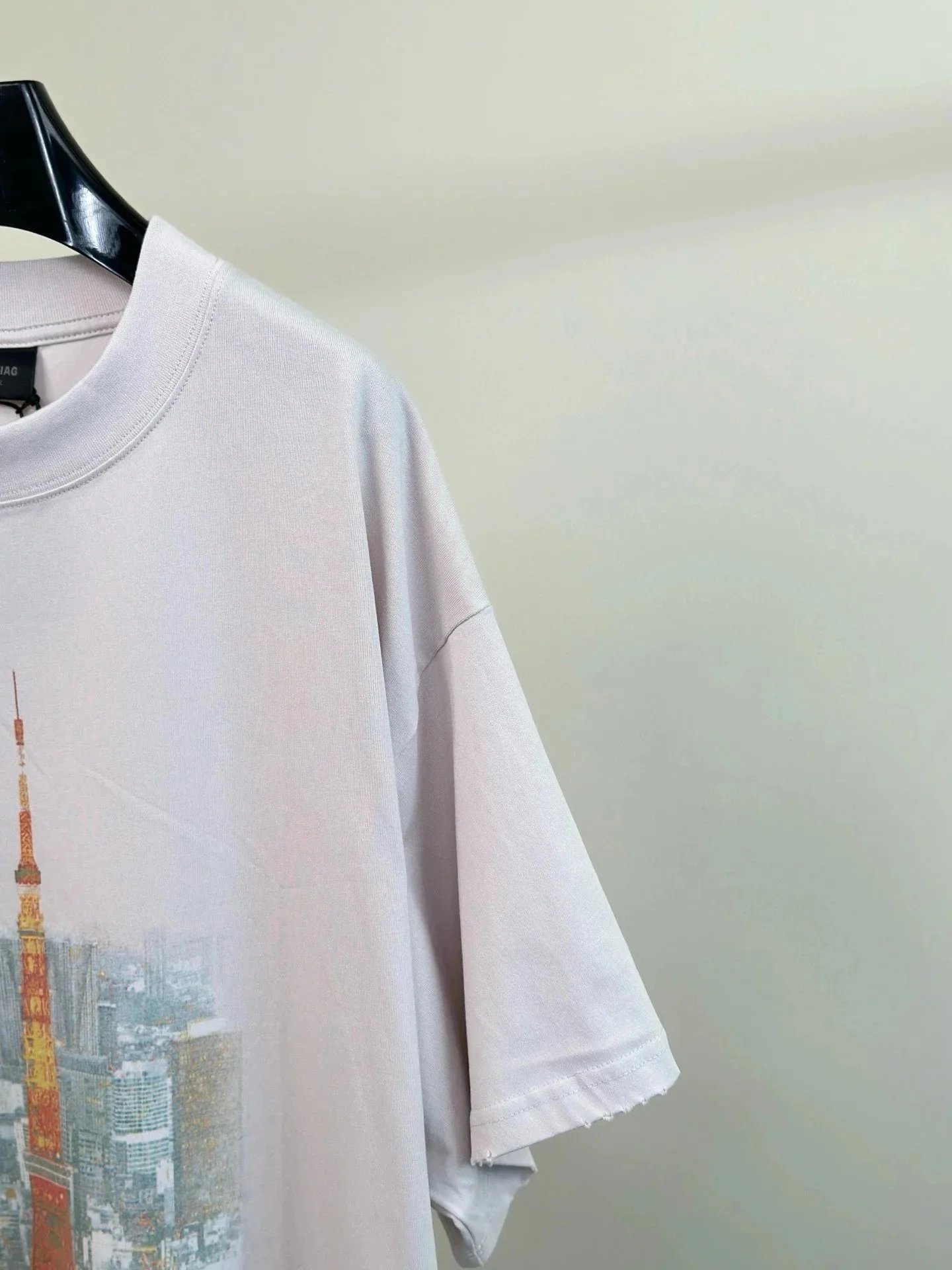 Balenciaga Tokyo Tower Graphic T-Shirt White - 6