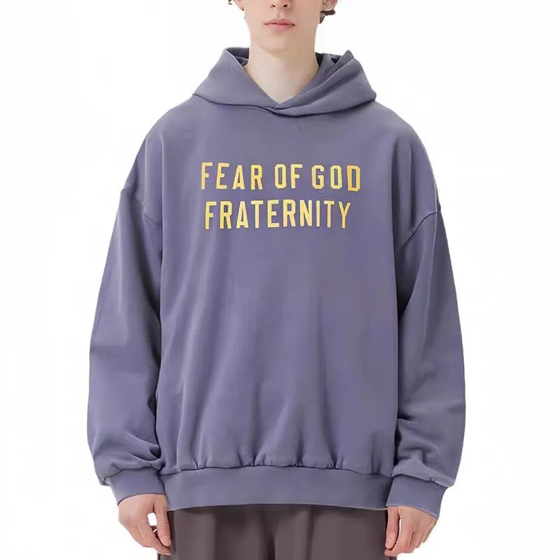 Double Letter Print Fleece Hoodie photo 8