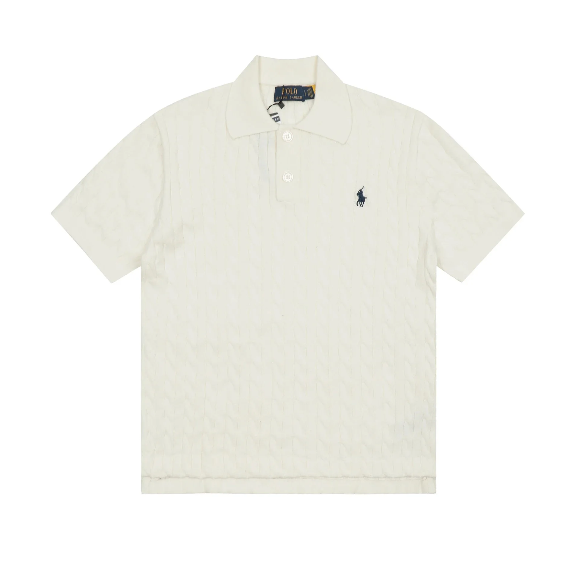 Horse label POLO lapel knitted short-sleeved small twist lapel T-shirt product image