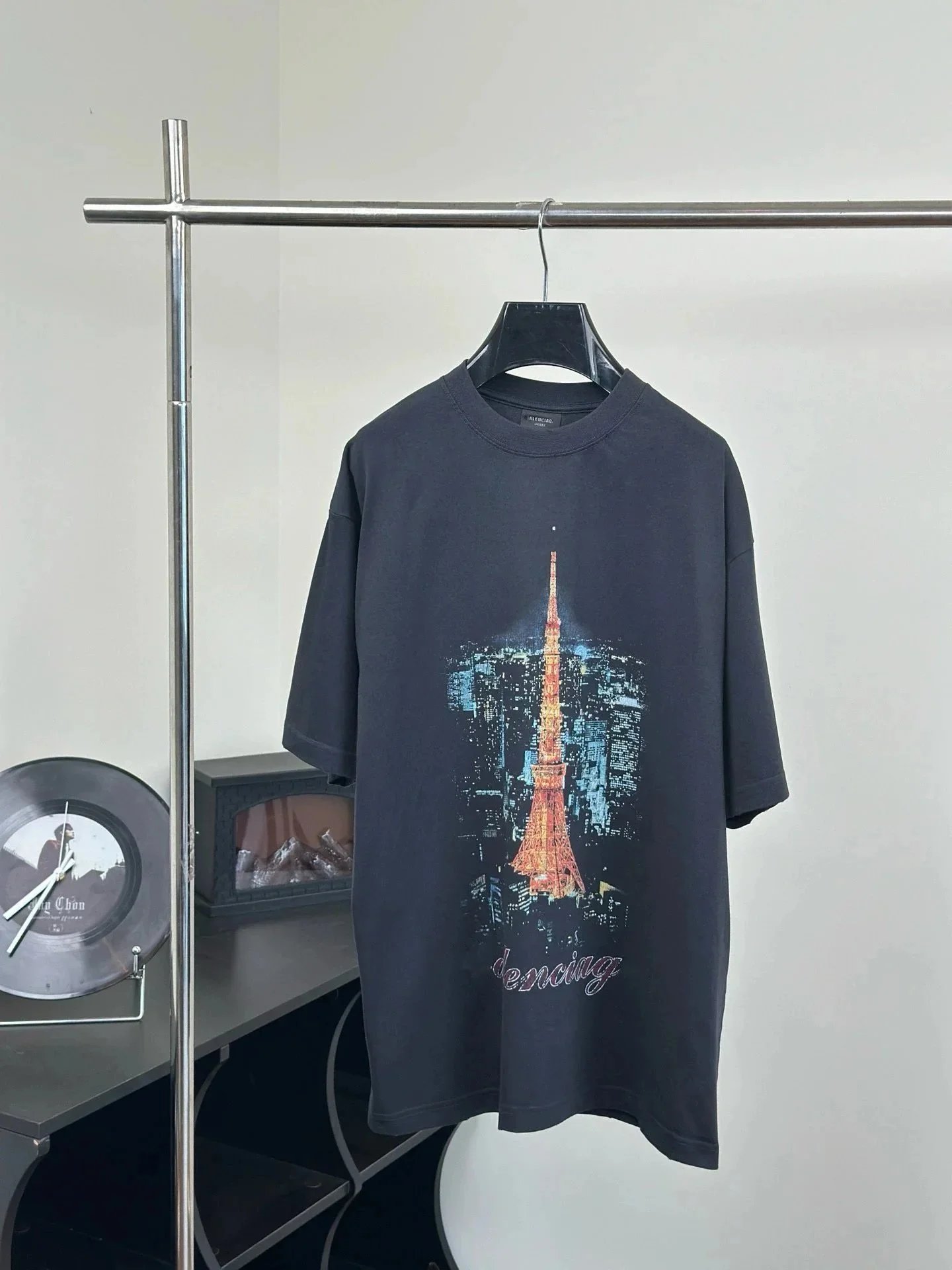 Balenciaga Tokyo Tower Graphic T-Shirt White - 3